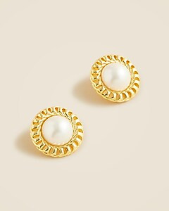 Pearl button earrings | J. Crew US