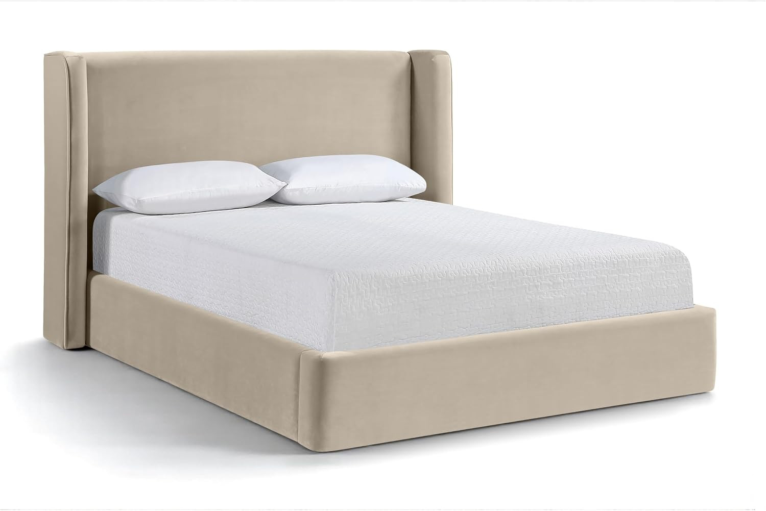 Meridian Furniture B1283Cream-K Kendall Collection Modern | Contemporary King Bed with Ultra Luxe... | Amazon (US)