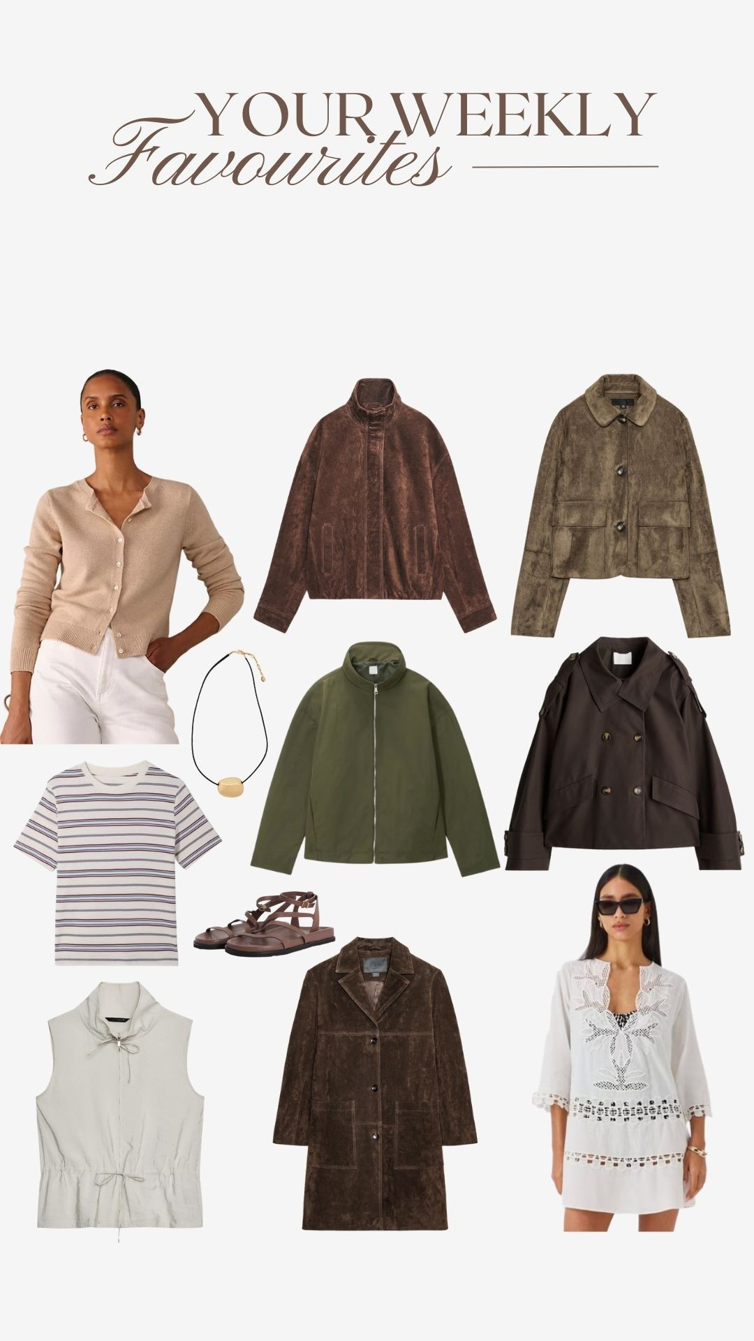 Your weekly favourites! Top selling products from the last week, suede jacket, cropped trench coat, Zara, John Lewis, H&M, transitional fashion  

 #LTKuk #LTKautumn #LTKstyletip