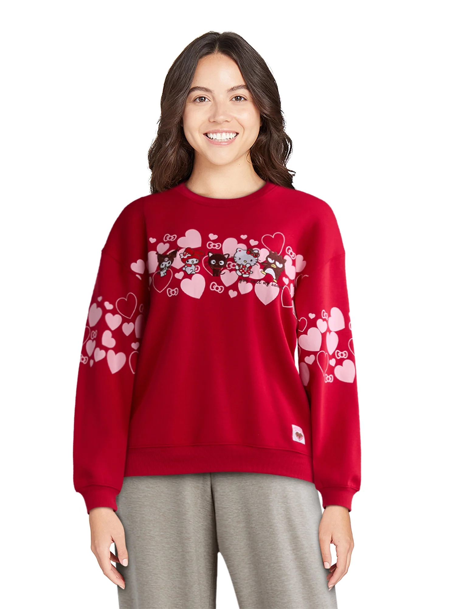 Hello Kitty and Friends Women’s Valentine’s Day Graphic Sweatshirt, Sizes XXS-XXL | Walmart (US)