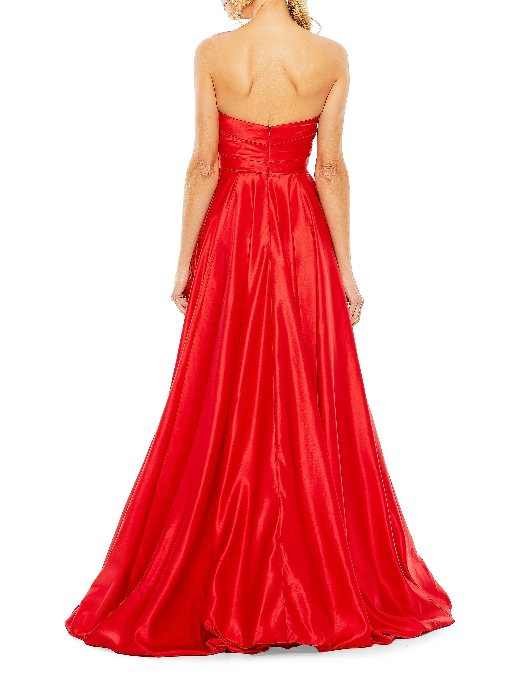 Strapless High-Low Satin Gown | Saks Fifth Avenue