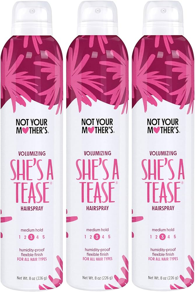 Not Your Mother's She's a Tease Hairspray (3-Pack) - 8 oz - Volumizing Hairspray - Firm Yet Flexi... | Amazon (US)