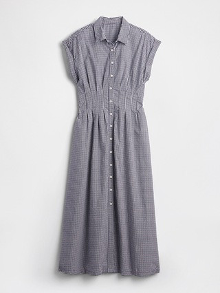 Poplin Midi Shirtdress | Gap (CA)