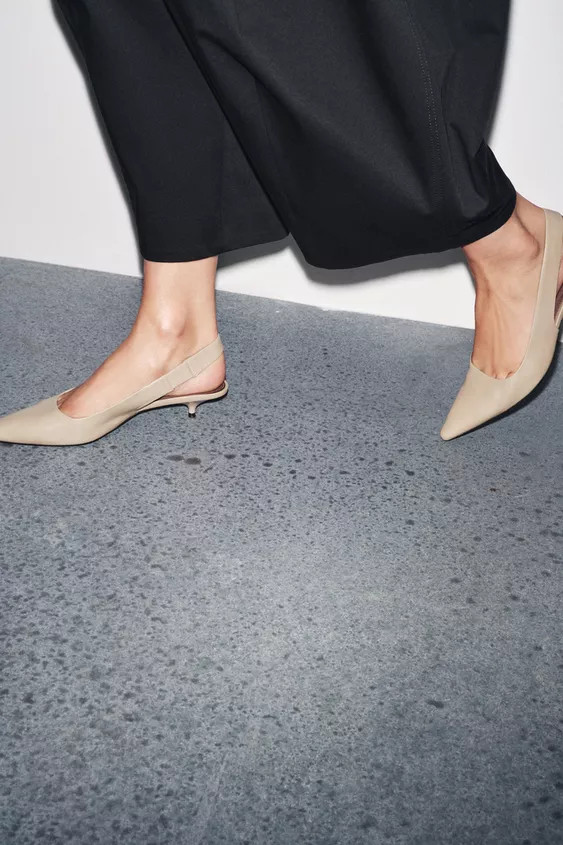 KITTEN HEEL SLINGBACK SHOES | Zara US