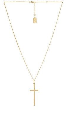 MIRANDA FRYE Cross Charm and Carina Chain Necklace in Gold from Revolve.com | Revolve Clothing (Global)