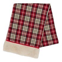 Holiday Time Red Plaid Christmas Table Runner with Neutral Border, 13" x 72" | Walmart (US)