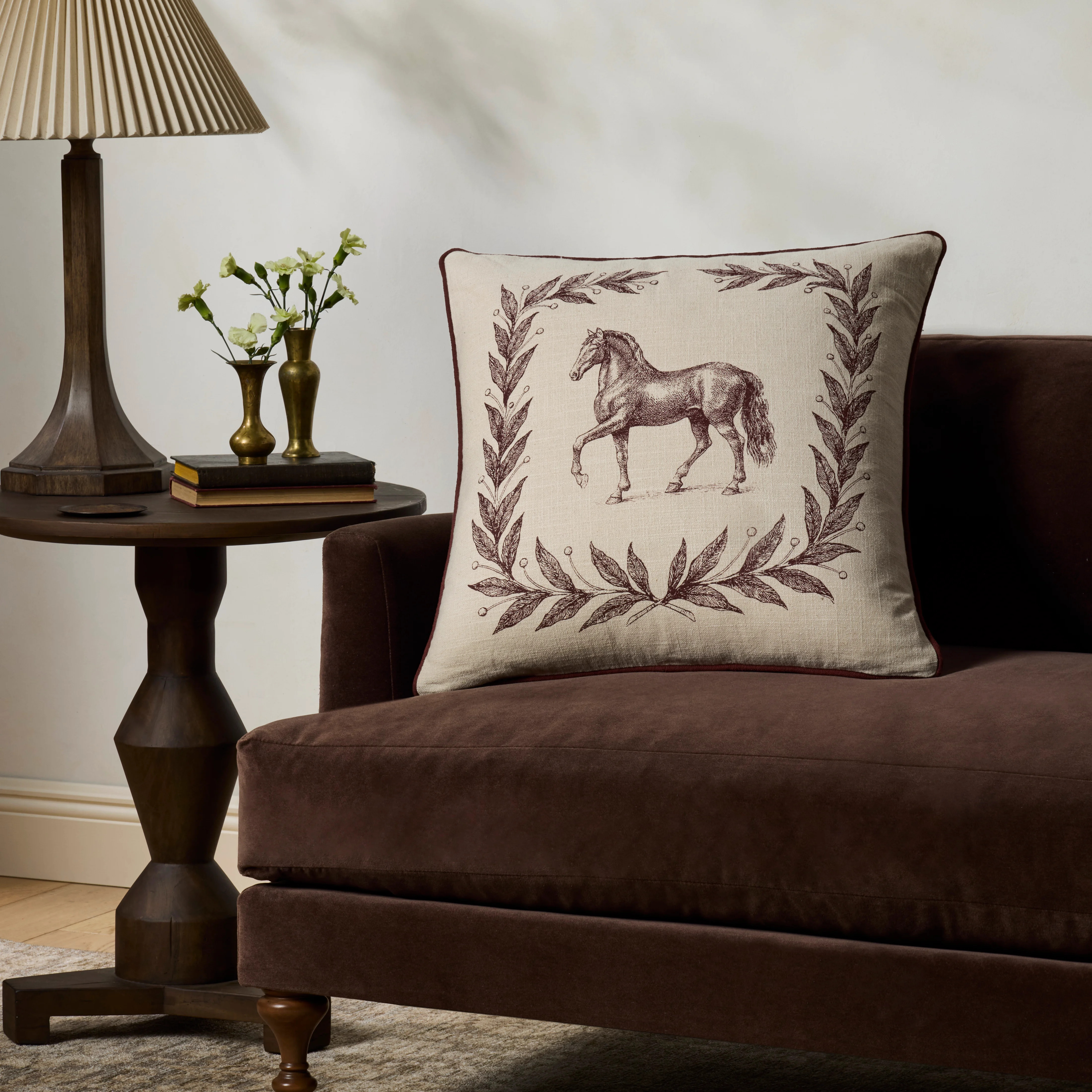 Chris Loves Julia x Loloi-Emerson Pillow-PCJ-0047-Brick | Rugs Direct