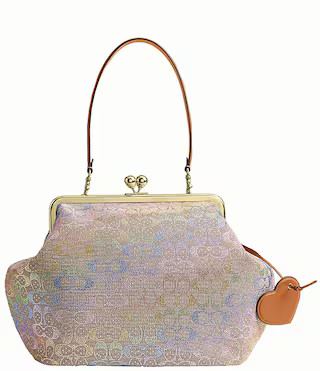 Crystal Signature Jacquard Kisslock Frame Shoulder Bag 30 | Dillard's