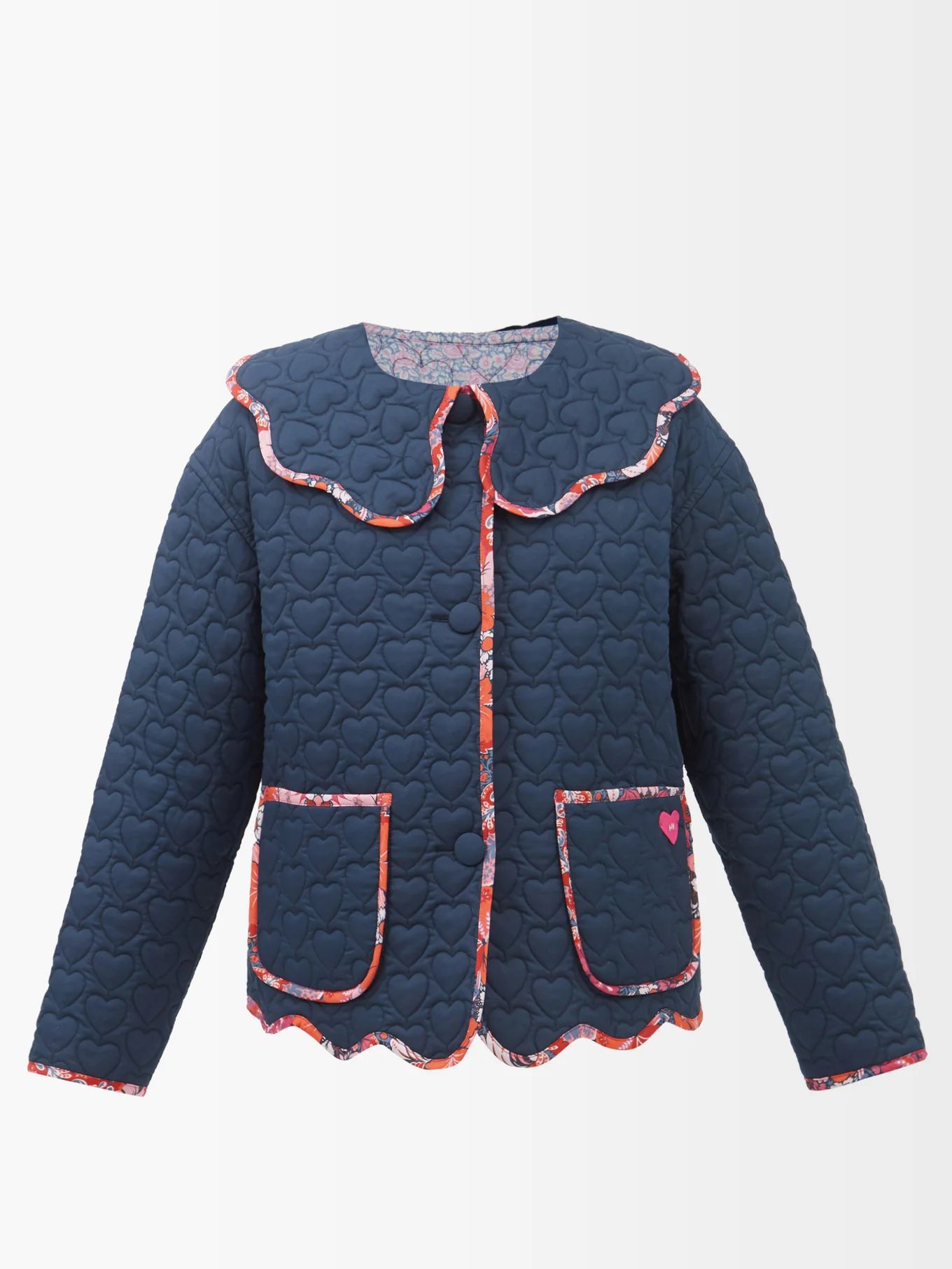 Franz scalloped heart-quilted cotton jacket | Horror Vacui | Matches (US)