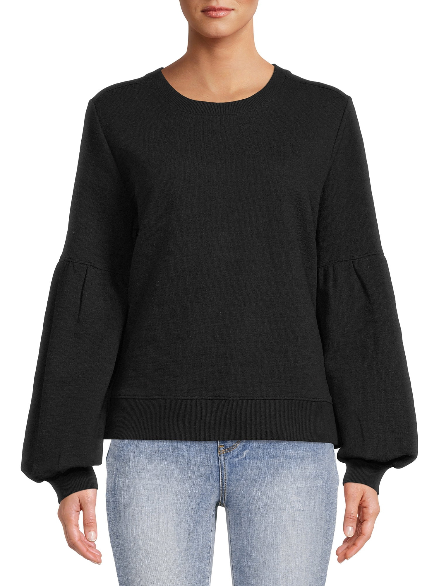Time and Tru Women's Blouson Sweatshirt | Walmart (US)