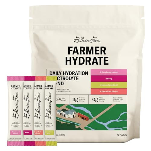 Ballerina Farm Farmer Hydrate Variety Pack, 4 Flavor Electrolyte Packets | Amazon (US)