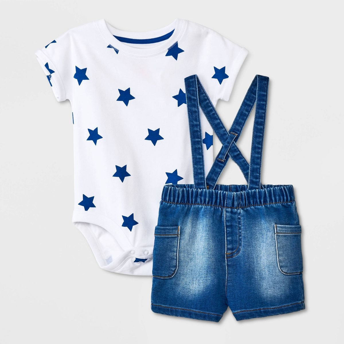 Baby Boys' Mini Man Star Top & Bottom Set - Cat & Jack™ White | Target
