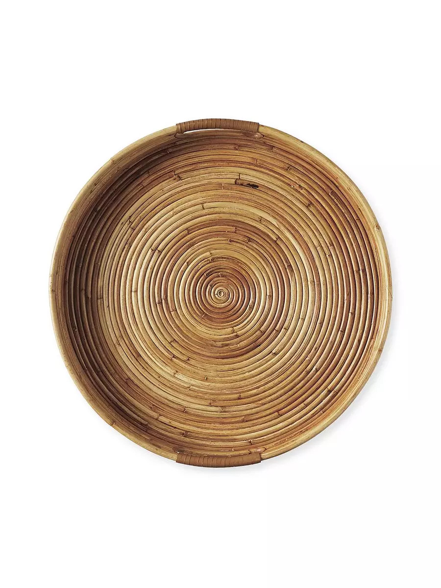 Alona Rattan Tray | Serena and Lily