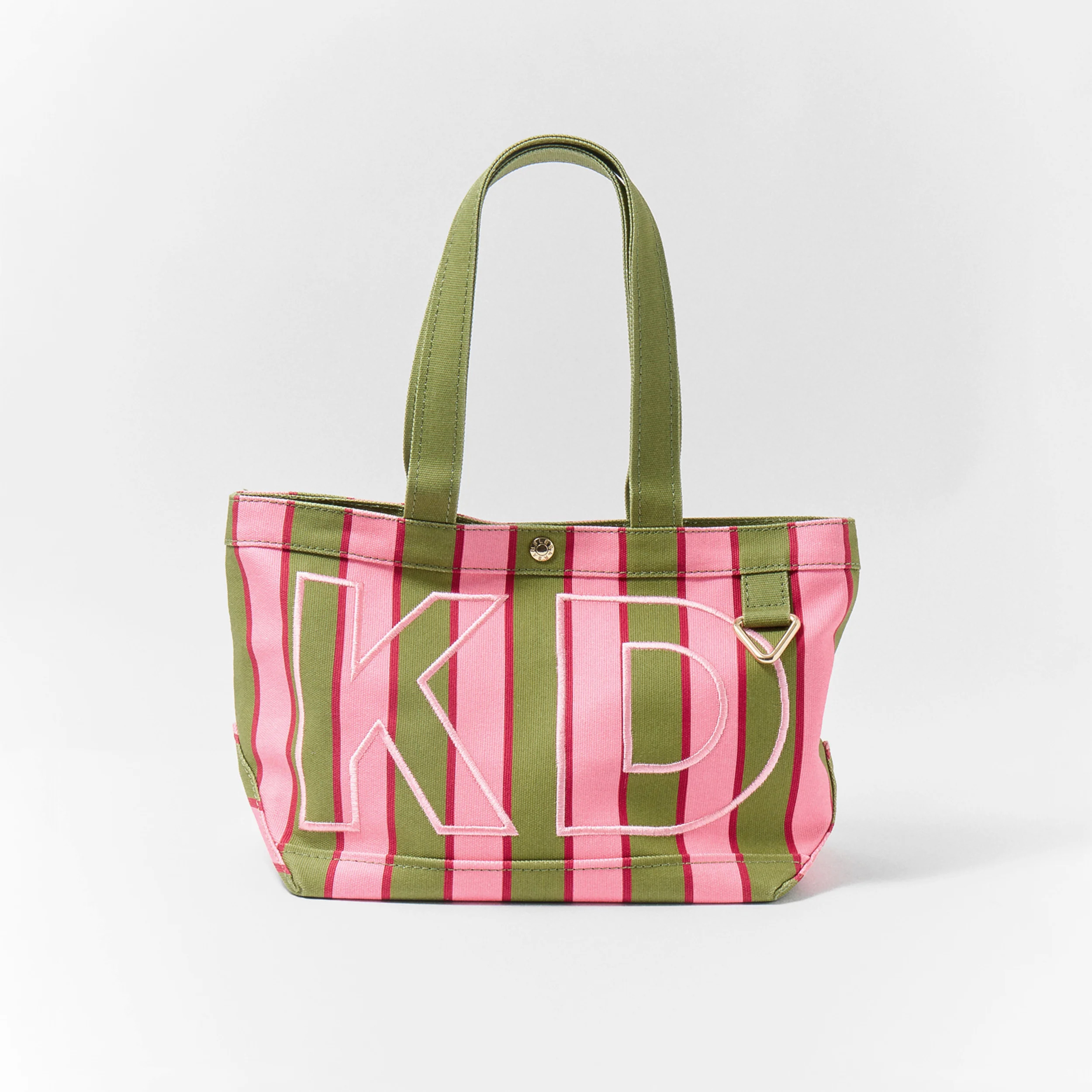 Striped Custom Alpha Tote - Hibiscus | BaubleBar