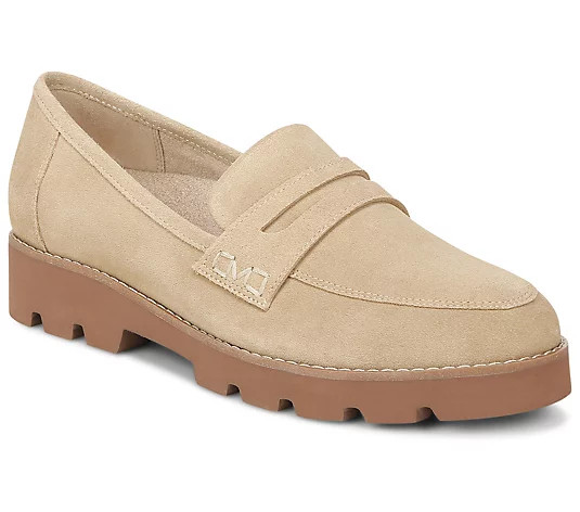 Vionic Leather Lug-Sole Loafers - Cheryl II - QVC.com | QVC