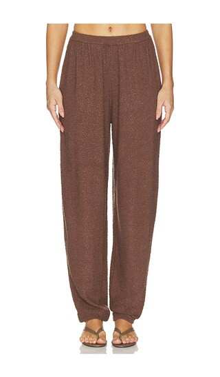 Samita Textured Knit Pant in Chocolate Brown | Revolve Clothing (Global)