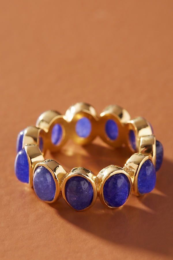 Jemma Sands Portugal Gemstone Ring By Jemma Sands in Blue Size 6 | Anthropologie (US)