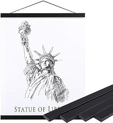 Lanpn Magnetic Poster Hanger, Wood Wooden Magnet 13x19 13x17 13x19 Poster Frame Hangers Hanging K... | Amazon (US)