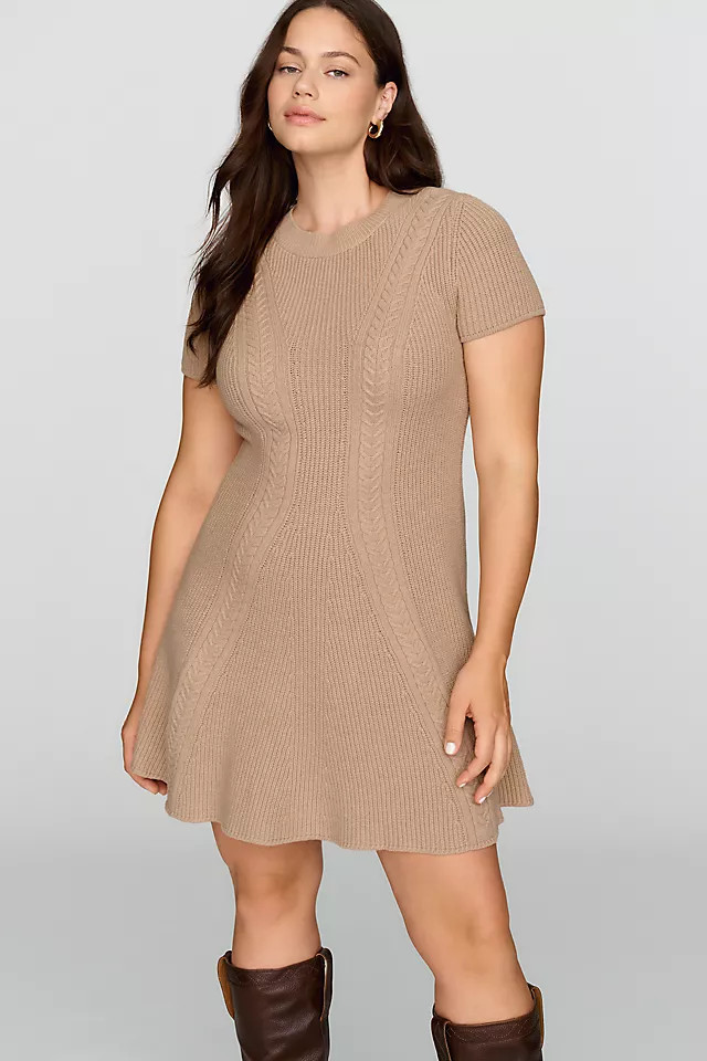 Cable Knit Sweater Mini Dress | Anthropologie (US)