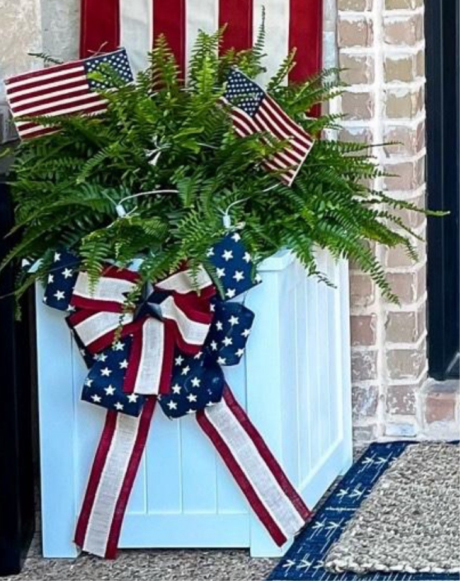 Red white and blue home decor. Patriotic front porch. Pottery barn. Stars and Stripes. Wreath. Summer decor 

#LTKSaleAlert #LTKHome #LTKSeasonal
