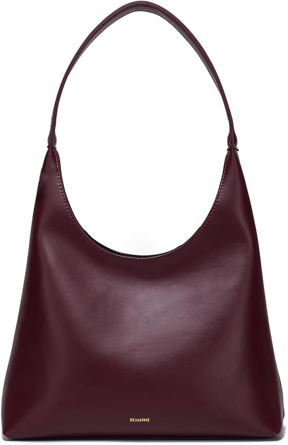 Vegan Leather Hobo Bag for Women, Medium Summer Purse, Slouchy Shoulder Tote Bags, Work Everyday ... | Amazon (US)