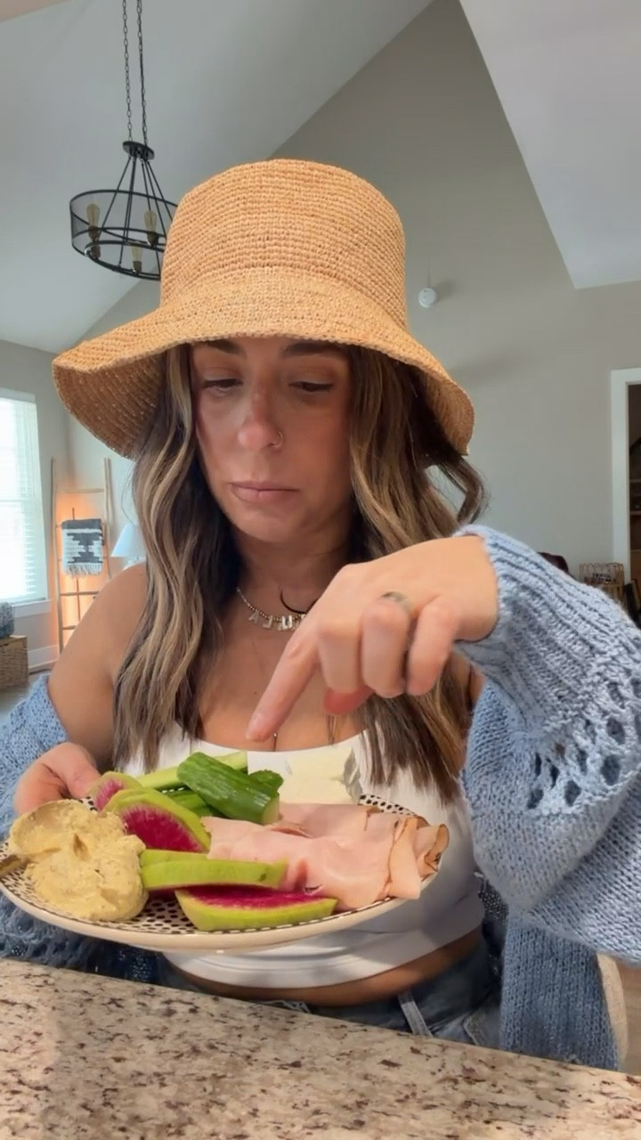 Late afternoon lunch because the day went way too fast! I’m excited to get back into the gym in addition to my Pilates classes and this easy meal helps me feel like I’m staying on track. I am so ready for spring, all I want to wear are spring feeling outfits and this hat is the absolute cutest. I will be wearing it on repeat this spring/summer. 
Eat lunch with me

#LTKPetite #LTKMidsize #LTKSeasonal