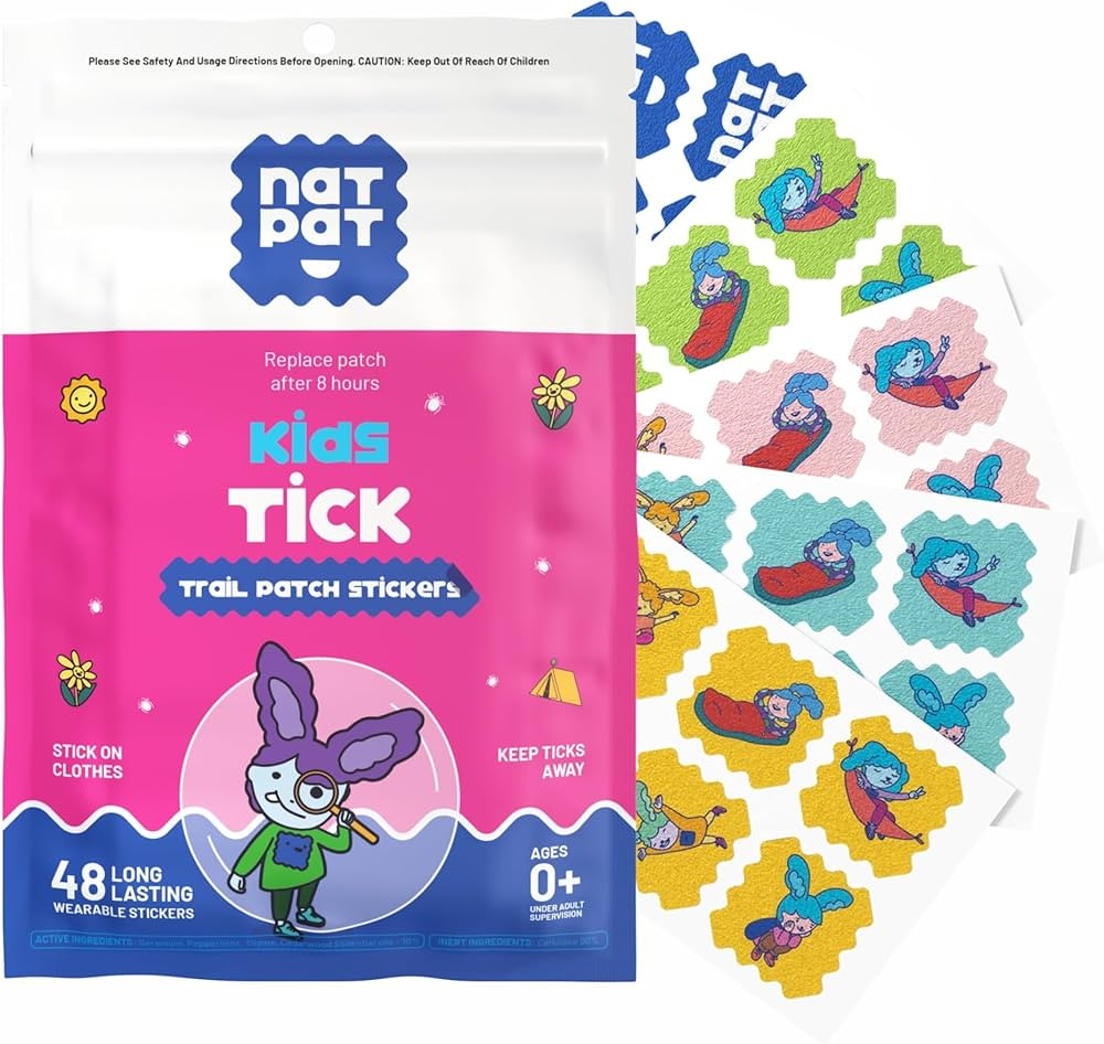 NATPAT TrailPatch Tick Repellent Stickers for Kids - All Natural Chemical Free Outdoor Bug Patch ... | Amazon (US)