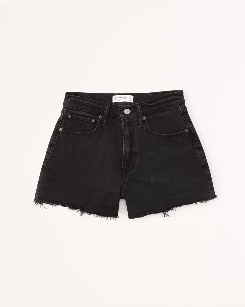 Women's Curve Love 90s High Rise Cutoff Shorts | Women's | Abercrombie.com | Abercrombie & Fitch (US)