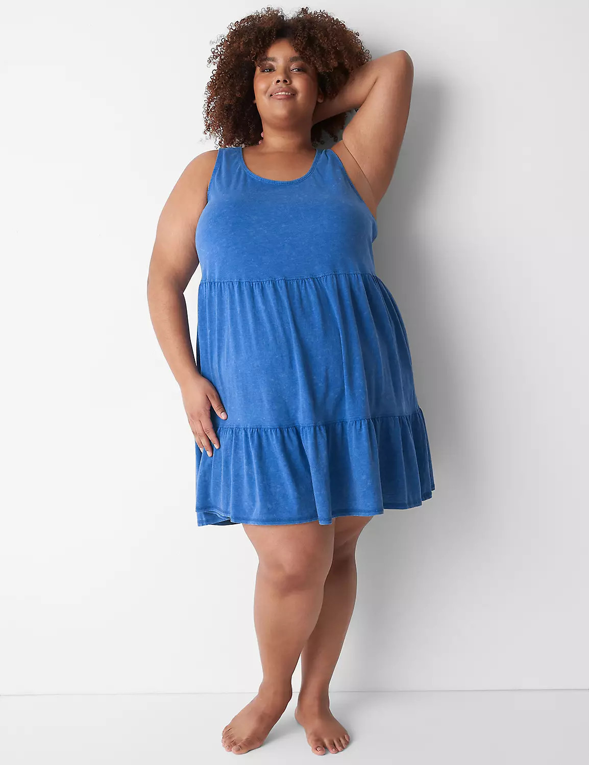 Comfy Cotton Acid Wash Sleep Chemise | LaneBryant | Lane Bryant (US)