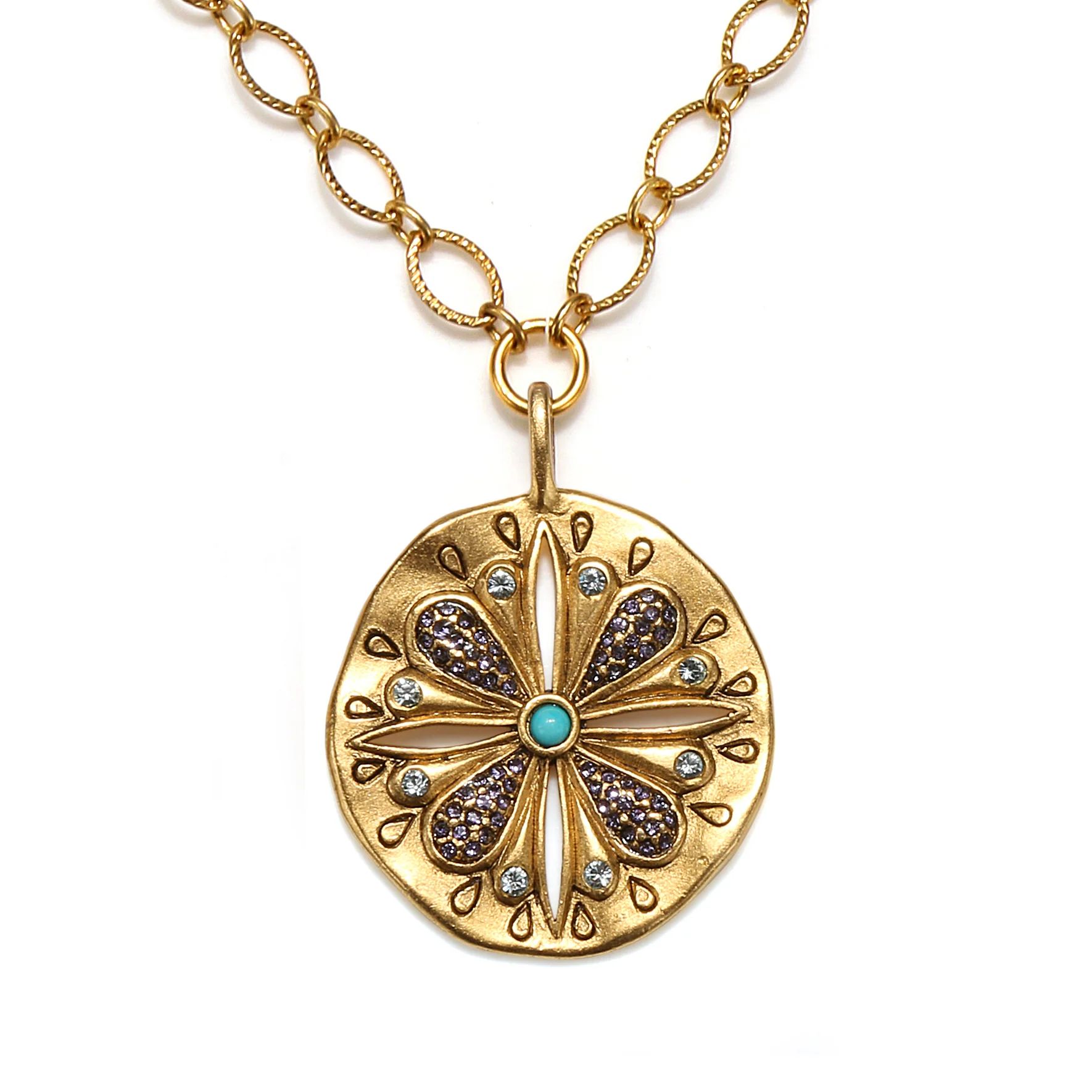 Flora Vida Talisman Medallion Necklace | Sequin