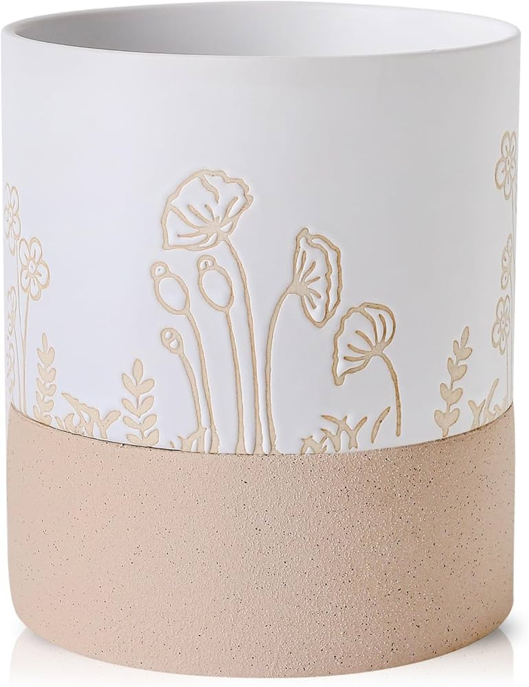 Nihow Self Watering Plant Pot: 6 Inch Ceramic Planter with Drainage Hole & Water Storage Plus for In | Amazon (US)