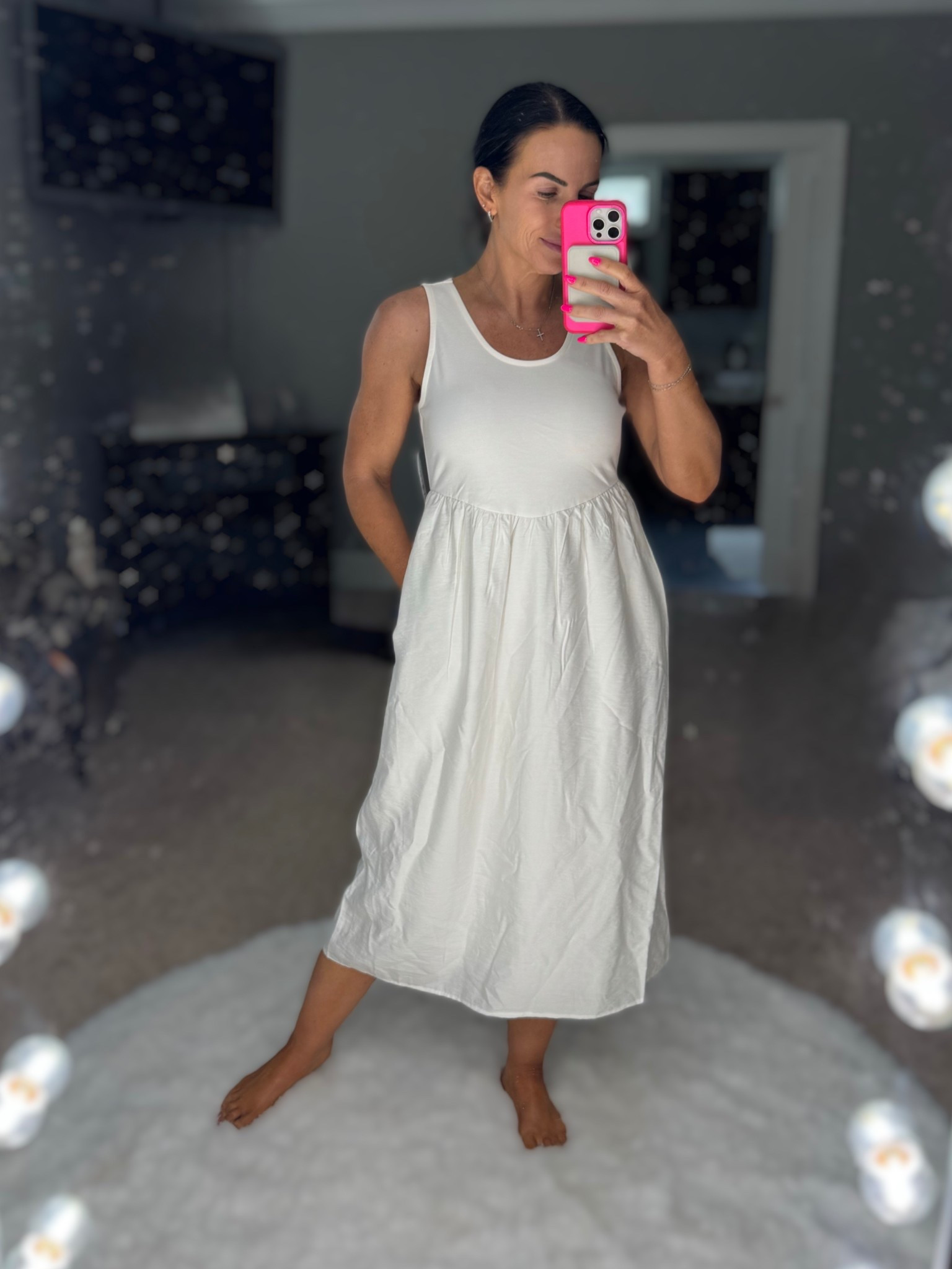 Love a basic piece with a twist. This mixed fabric midi is double lined, has pockets and comes multiple color options. Wearing XS. 

#LTKStyleTip #LTKFindsUnder50 #LTKOver40