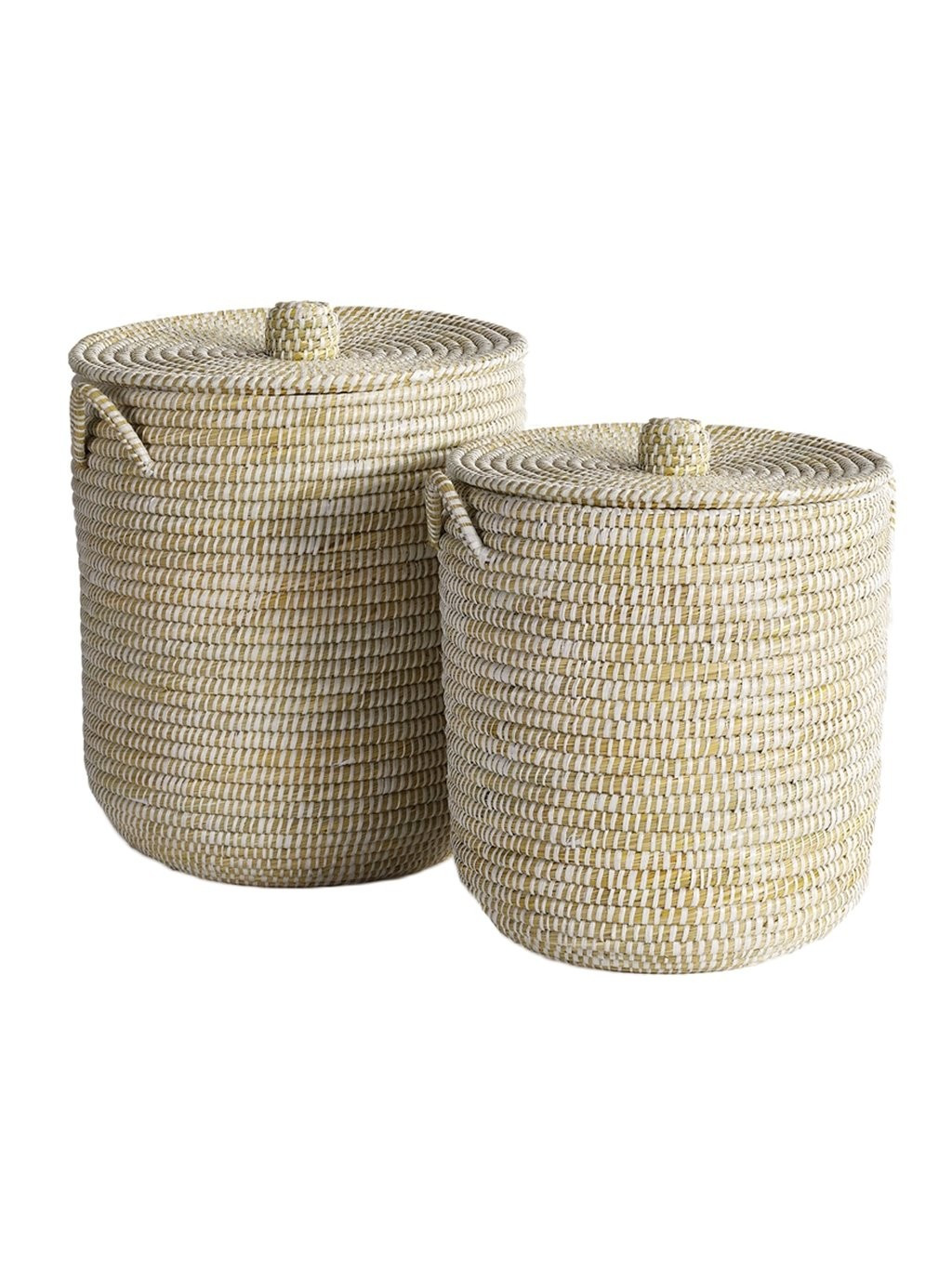 Solomon Lidded Baskets, Set of 2 | House of Jade Home