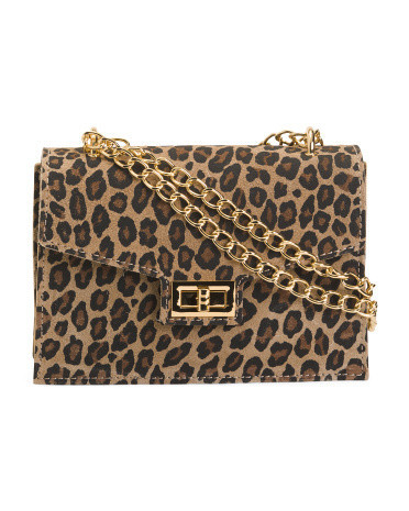 Suede Leopard Crossbody | TJ Maxx