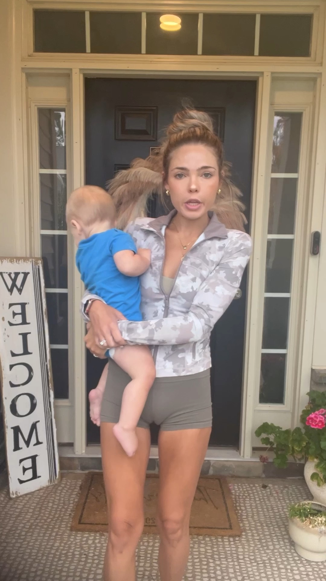 Rainy days are NOT my vibe… but coffee runs definitely are. This is my go-to throw-on-and-go outfit: my Lululemon Define cropped jacket in camo (so flattering + the perfect lightweight layer), Align biker shorts (forever my comfort staple), and my On Cloud sneakers that you all ask about nonstop. 💕

Jacket: Size 4
Shorts: Size 2

#LTKStyleTip #LTKActive #LTKSeasonal