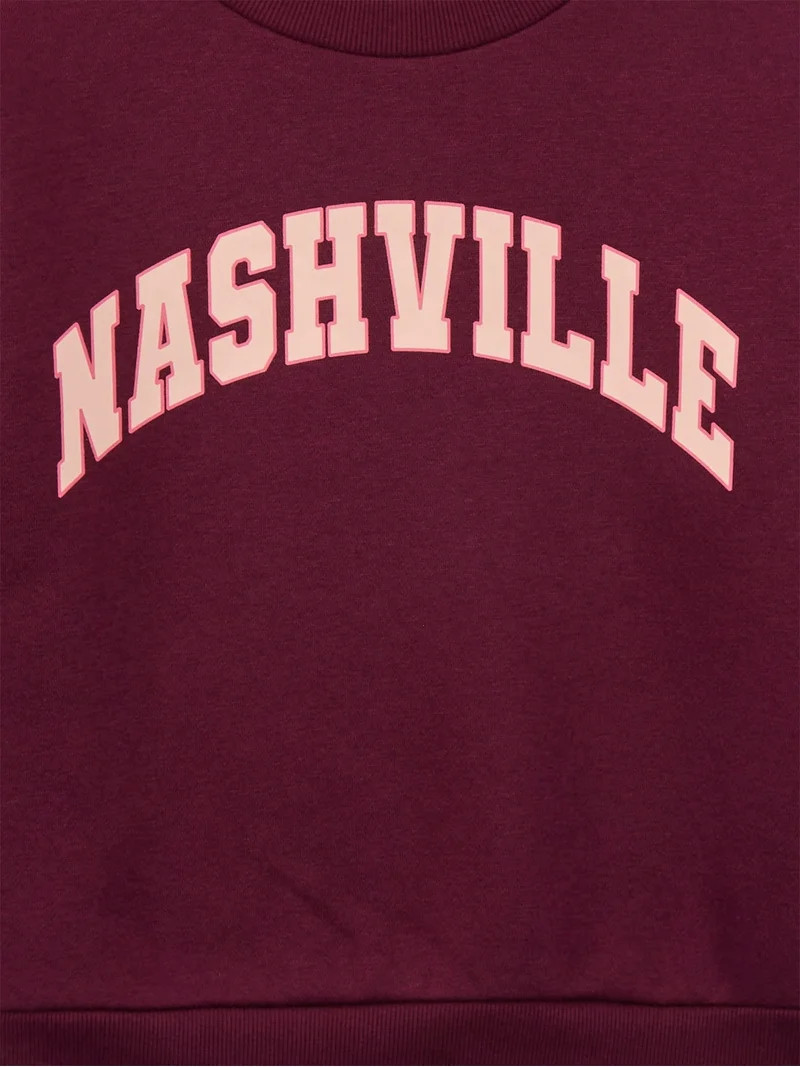 Weekend Academy Girls Long Sleeve Graphic Crewneck Sweatshirt, Sizes 4-18 | Walmart (US)