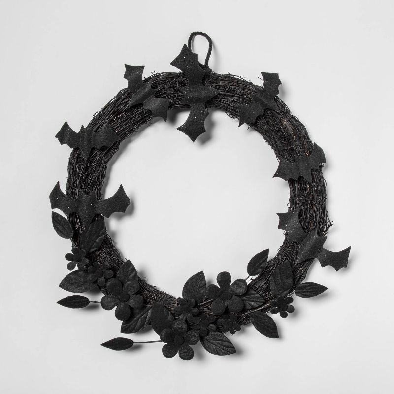 Falloween Nature Vine with Bats Halloween Wreath - Hyde & EEK! Boutique™ | Target