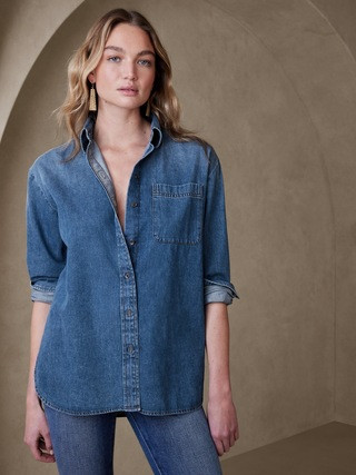 The Oversized Denim Shirt | Banana Republic (US)