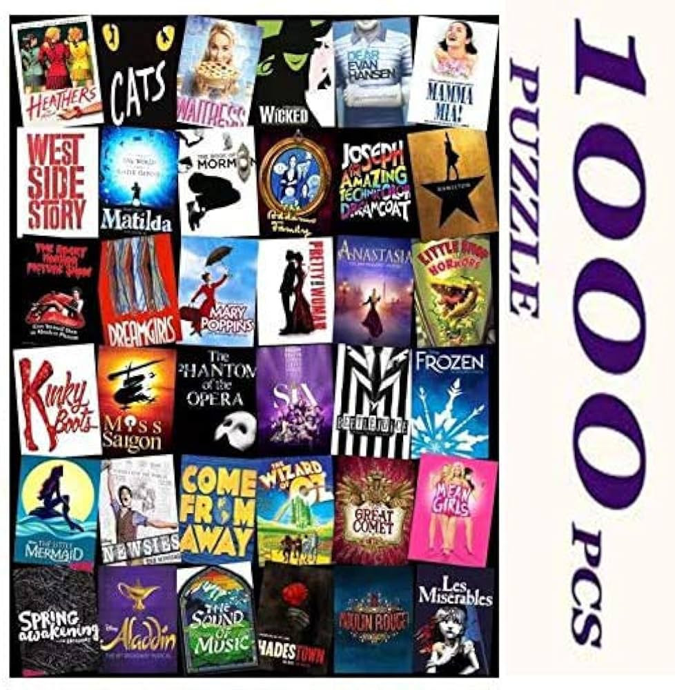 1000 Pieces of Jigsaw Puzzles Custom Broadway Musical Theater Jigsaw Puzzle for Adults and Teens ... | Amazon (US)