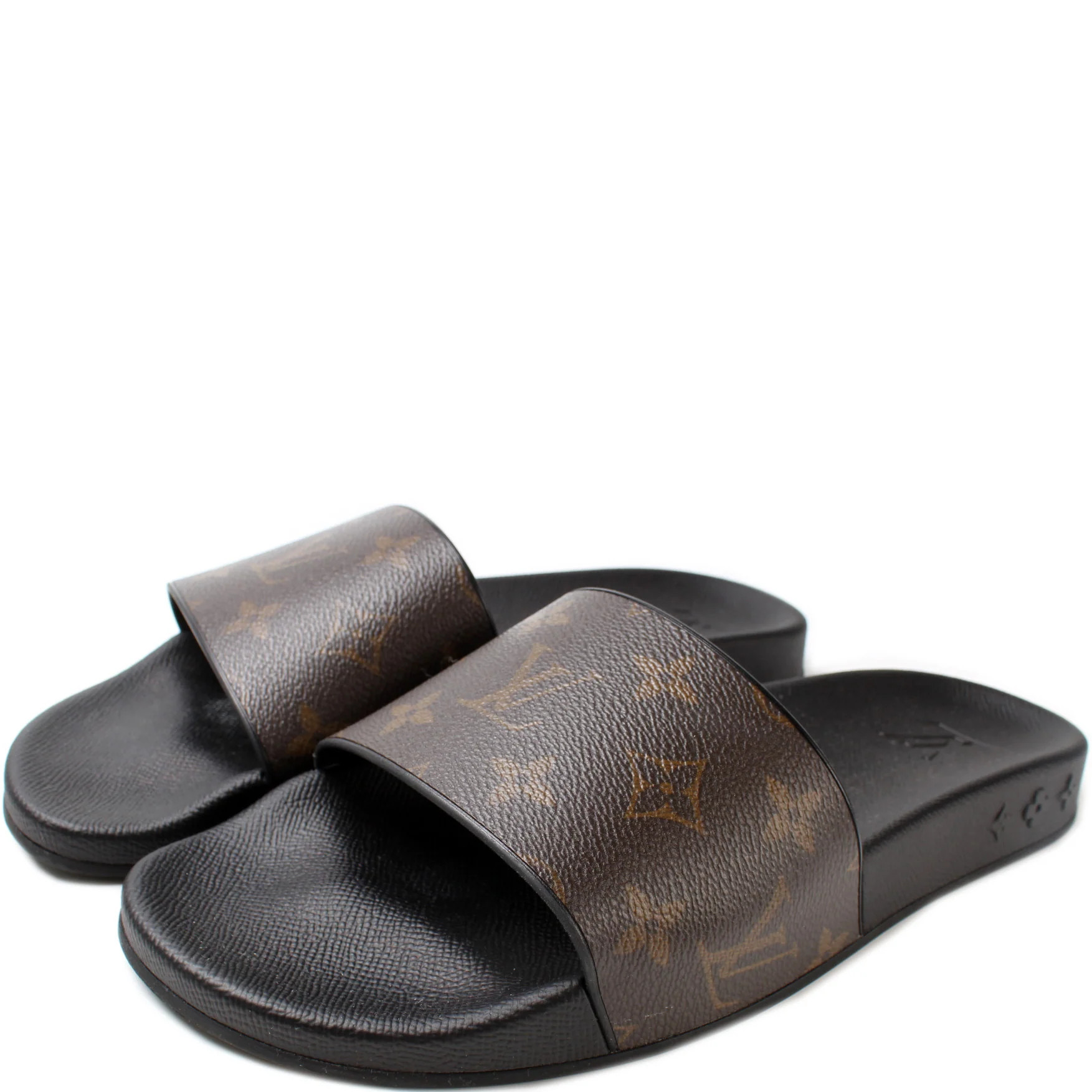 Waterfront Slides Monogram Size Men's 6.5 (Women's 8.5) | Keeks Designer Handbags