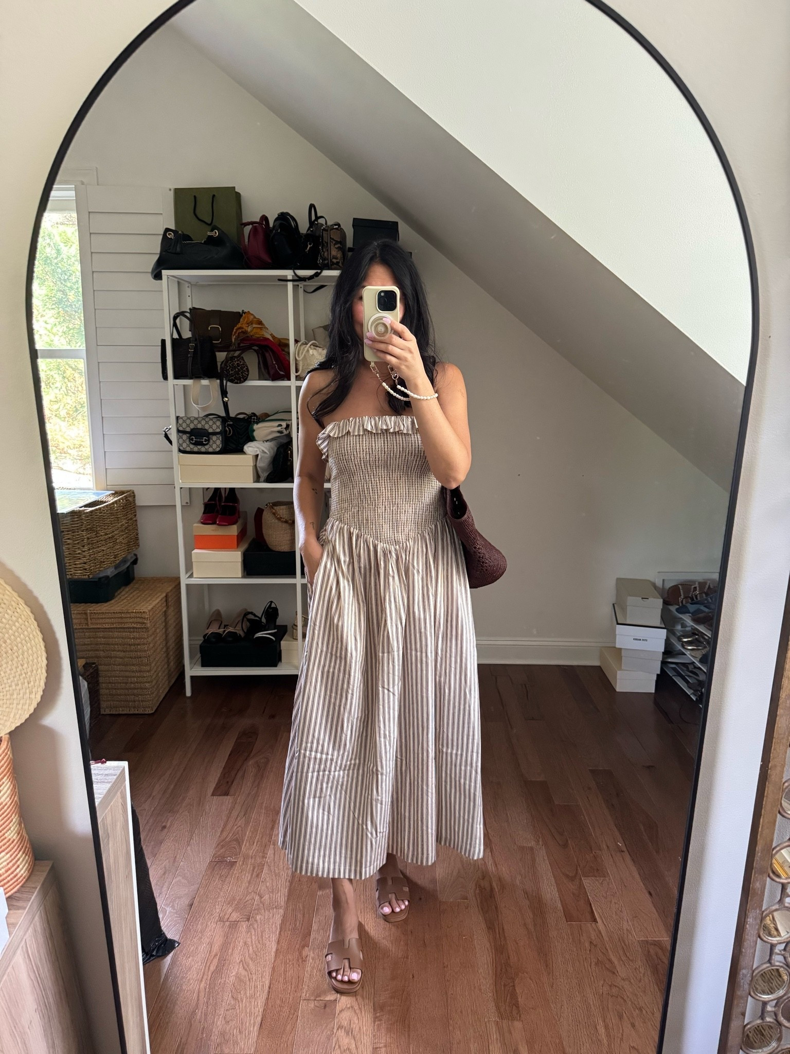 An easy to throw on strapless dress for going to the farmers market or out meeting friends for lunch.
