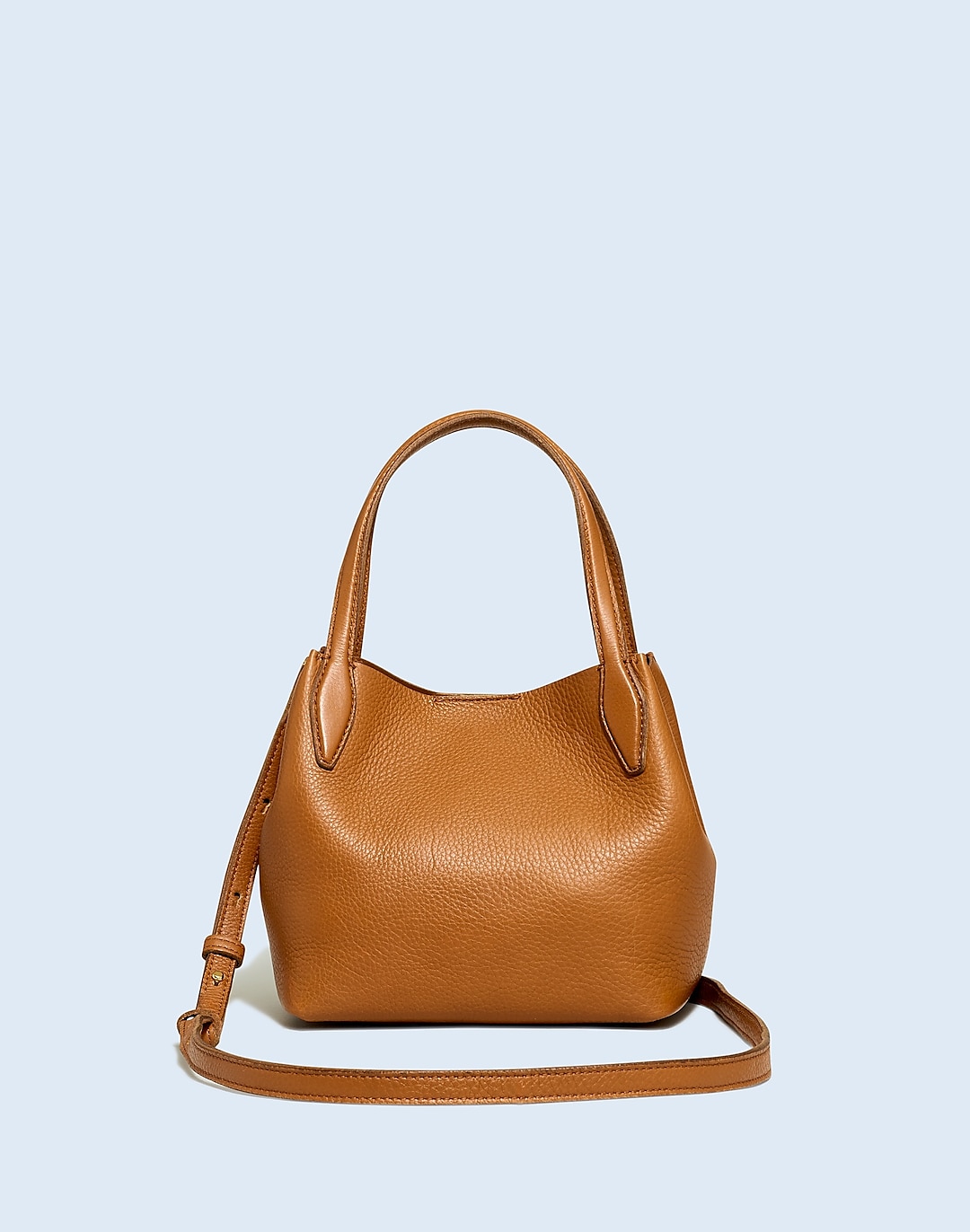 The Mini Shopper Tote in Soft Grain Pebbled Leather | Madewell