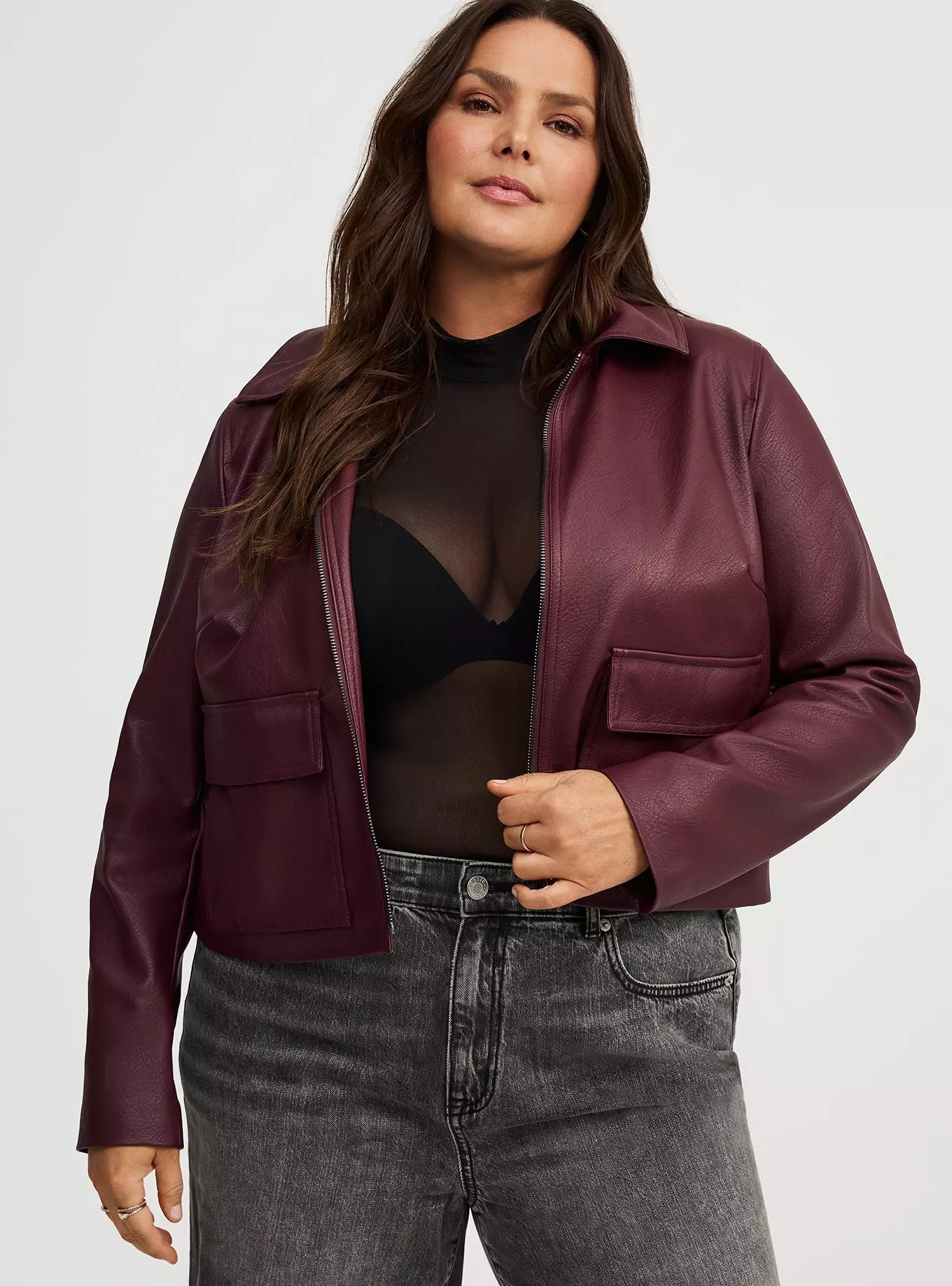 Faux Leather Zip-Up Jacket | Torrid (US & Canada)