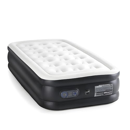 YSSOA Twin Camping Air Mattress with Built-in Electric High-Speed Pump, 18" Bed Height, Blow Up Inflatable Airbed with Carrying Bag, Best for Home Guests & Travel, Waterproof Foldable Portable | Amazon (US)