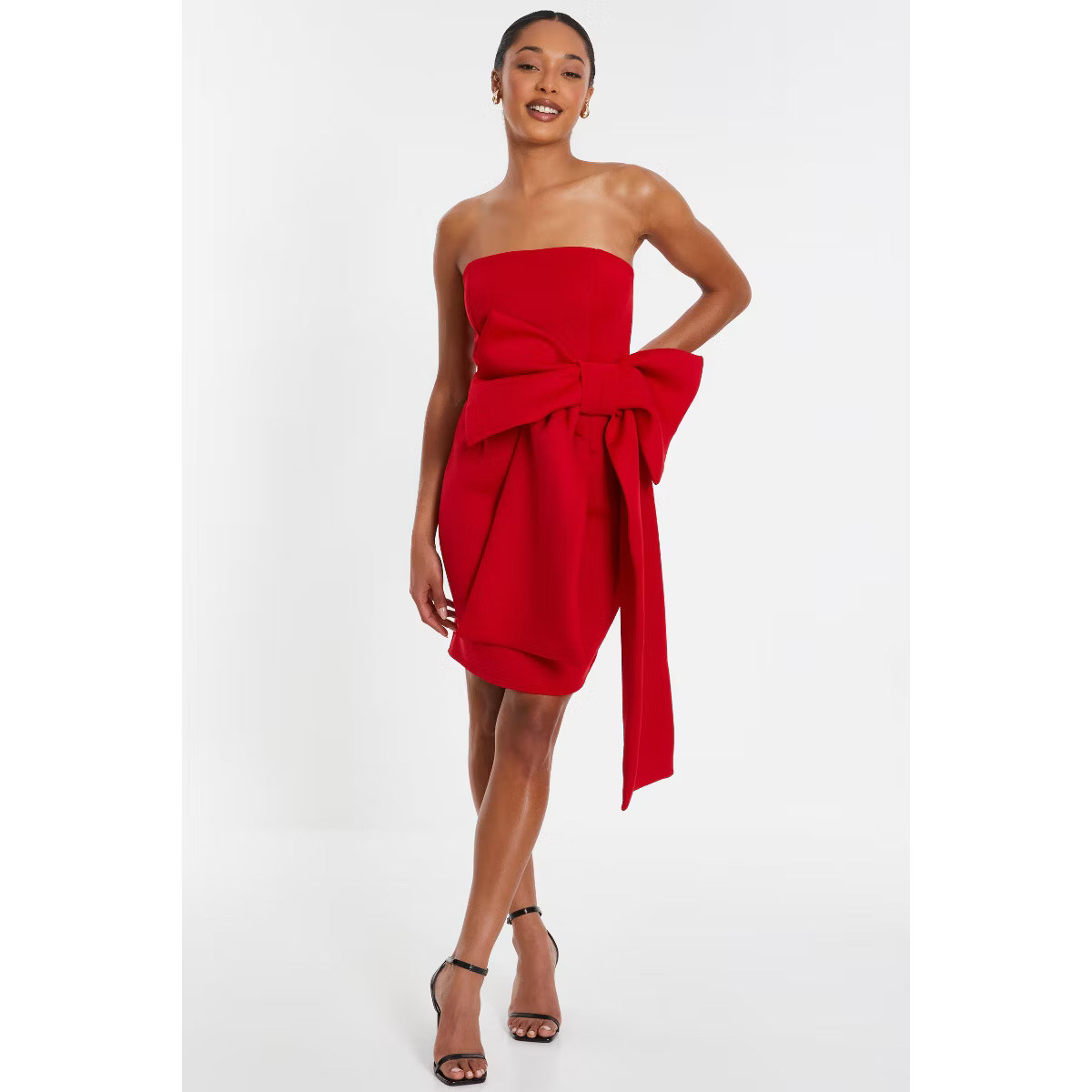 Bow Detail Bodycon Dress : Bow Detail Bodycon DressRed6 | Target