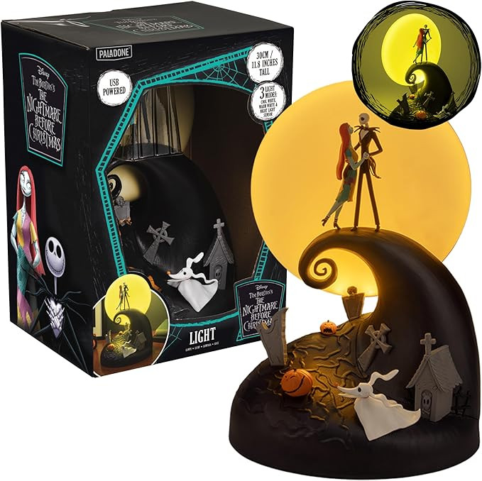 Paladone Nightmare Before Christmas Diorama Light – 30cm (11.8") LED Spiral Hill Lamp with Jack... | Amazon (US)