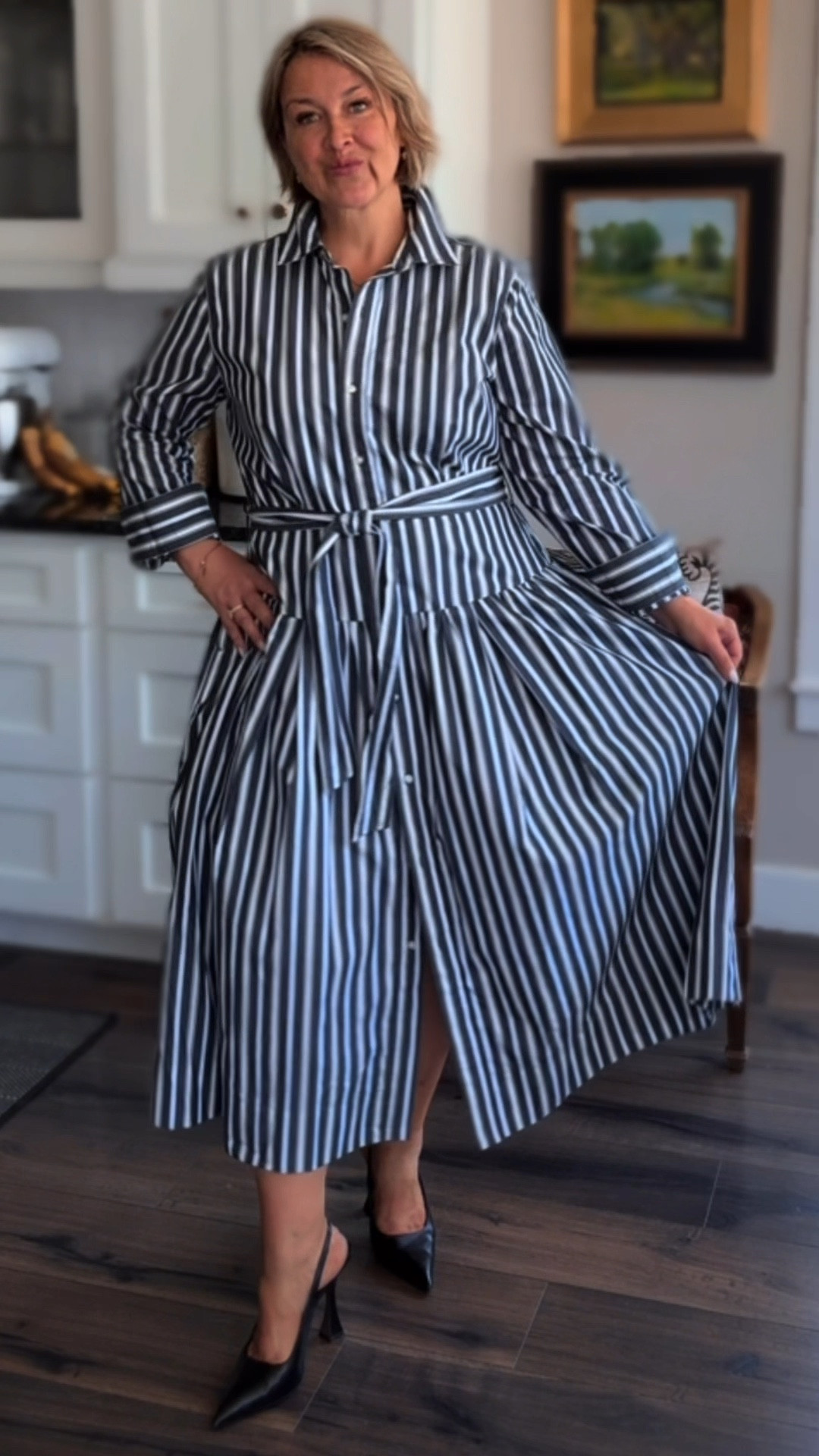 ✨ From Simple to Chic!
It’s amazing how a “basic” dress can feel brand-new with just a few tweaks. A popped collar, sleeves rolled, buttons adjusted, and even tying the belt a different way takes it from simple to effortlessly stylish. Style really is in the details!
midsize fashion. over 40 style. affordable chic. outfit inspiration. classic shirt dress. easy outfit ideas. feminine style. wardrobe staples. casual elegance.

#LTKFindsUnder50 #LTKOver40 #LTKStyleTip