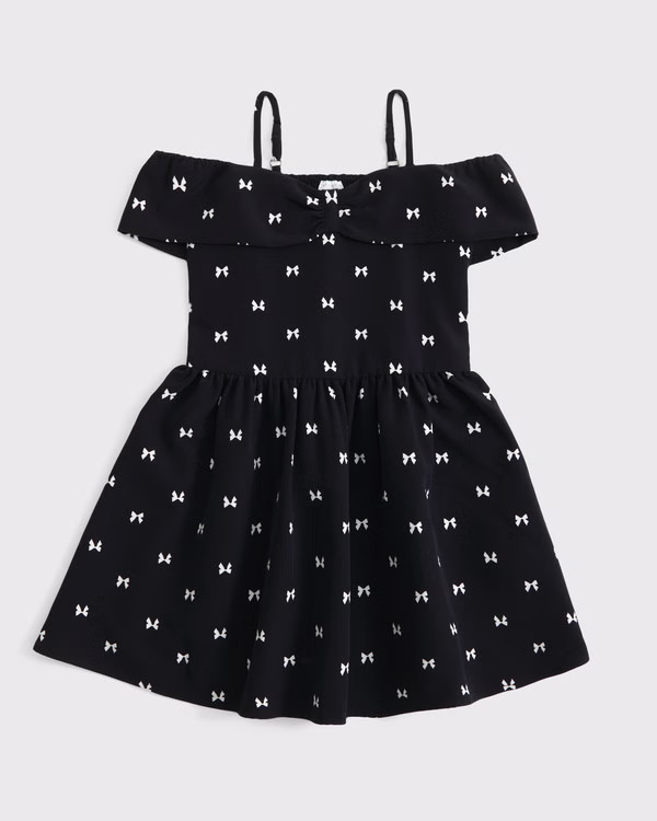 girls off-the-shoulder mini dress | girls dresses & rompers | Abercrombie.com | Abercrombie & Fitch (US)