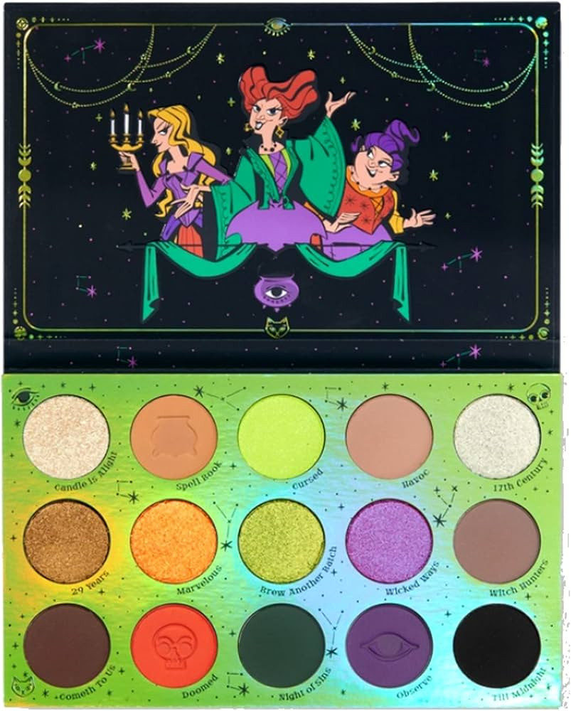 ColourPop Hocus Pocus 2 Eyeshadow Palette ALL HALLOWS EVE Disney Matte Shimmery Metallic | Amazon (US)