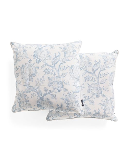 20x20 Set Of 2 Outdoor Floral Pillows | TJ Maxx